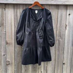 Joie Long Sleeve Black Mini Dress Womens Size Medium